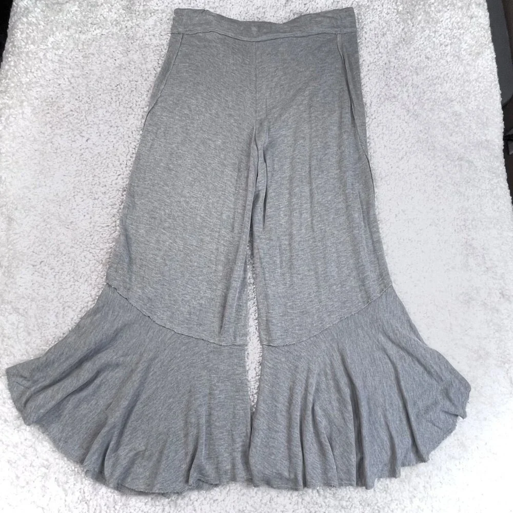 Free People Movement Sweet Flow Ruffle Pant Gray - Picture 3 of 11